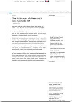 Vietnam: Prime Minister Chinh orders 100% disbursement of public funds by 2025