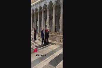 Carlo e Camilla a Roma, la visita alla Basilica di San Paolo fuori le Mura - Video