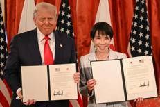Donald Trump e Sanae Takaichi - Afp