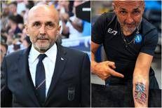 Luciano Spalletti e il tatuaggio del Napoli - Ipa/Fotogramma e X