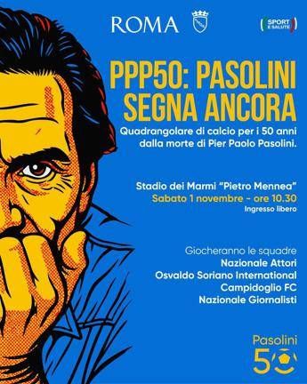 'PPP50: Pasolini segna ancora', sabato il quadrangolare di calcio a Roma
