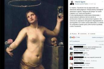 Sgarbi contro Facebook: Chi censura l'arte è cretino senza attenuanti Sgarbi contro Facebook: Chi censura l'arte è cretino senza attenuanti