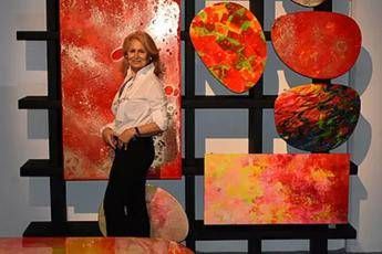 Salone del Mobile, Letizia Marino presenta i suoi 'tavoli-quadro' Salone del Mobile, Letizia Marino presenta i suoi 'tavoli-quadro'