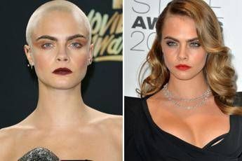 Calva sul red carpet, il look estremo di Cara Delevingne Calva sul red carpet, il look estremo di Cara Delevingne