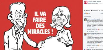 Farà miracoli, Brigitte Macron incinta su Charlie Hebdo
