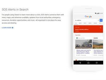 Google lancia Sos Alerts, consigli nelle situazioni di pericolo Google lancia Sos Alerts, consigli nelle situazioni di pericolo