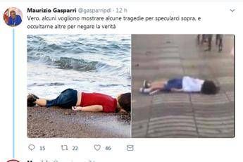 Accostamento choc tra Aylan e piccola vittima Barcellona, bufera social Accostamento choc tra Aylan e piccola vittima Barcellona, bufera social
