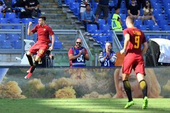 Terza vittoria di fila per la Roma, Udinese ko 3-1 con Dzeko ed El Shaarawy Terza vittoria di fila per la Roma, Udinese ko 3-1 con Dzeko ed El Shaarawy