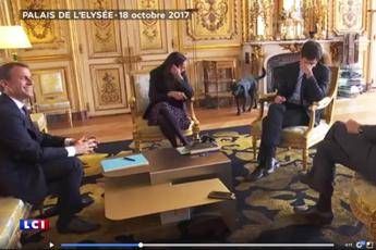 Nemo imbarazza Macron, pipì alla riunione con i ministri Nemo imbarazza Macron, pipì alla riunione con i ministri