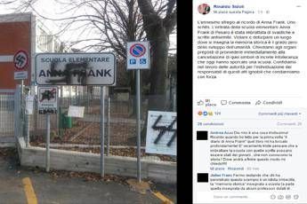 Svastica sulla scuola 'Anna Frank' Svastica sulla scuola 'Anna Frank'