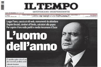 Mussolini uomo dell'anno, titolo choc de Il Tempo Mussolini uomo dell'anno, titolo choc de Il Tempo