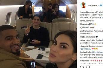 Jet privato per Dubai, ira web su Melissa Satta Jet privato per Dubai, ira web su Melissa Satta