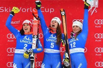Sci, storica tripletta azzurra in discesa Sci, storica tripletta azzurra in discesa
