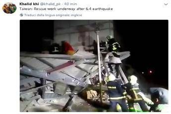 Terremoto a Taiwan, le prime immagini Terremoto a Taiwan, le prime immagini