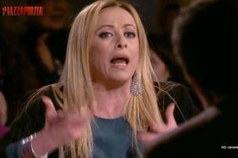 Mi sono rotta le p..., Meloni sbotta in tv Mi sono rotta le p..., Meloni sbotta in tv
