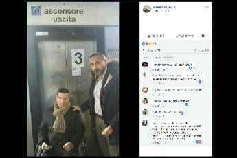 Metro Roma 'gabbia' per disabili Metro Roma 'gabbia' per disabili