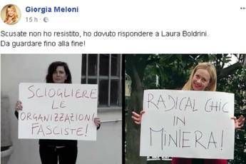 E la fascista sarei io?, Meloni litiga su Facebook E la fascista sarei io?, Meloni litiga su Facebook