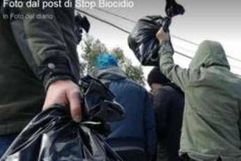Spazzatura lanciata contro De Luca Spazzatura lanciata contro De Luca