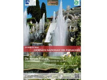 Giornata Nazionale del Paesaggio, presentazione del Ciclo De Rerum Natura. Indagini e riflessioni per la valorizzazione del giardino storico Giornata Nazionale del Paesaggio, presentazione del Ciclo De Rerum Natura. Indagini e riflessioni per la valorizzazione del giardino storico
