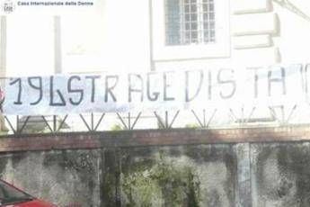 Roma, blitz fascisti Forza Nuova alla Casa delle donne Roma, blitz fascisti Forza Nuova alla Casa delle donne