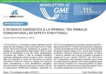 Energia, è online la nuova newsletter Gme Energia, è online la nuova newsletter Gme