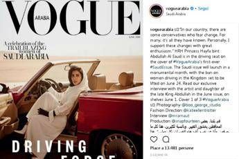 Principessa al volante su Vogue Arabia, è bufera Principessa al volante su Vogue Arabia, è bufera