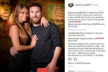 Messi compie 31 anni, gli auguri della moglie Messi compie 31 anni, gli auguri della moglie