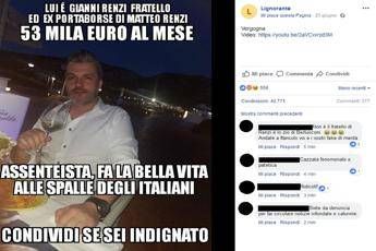 Renzi e la bufala sul fratello: Assurdo Renzi e la bufala sul fratello: Assurdo