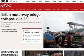 Genova, la tragedia sui siti di tutto il mondo Genova, la tragedia sui siti di tutto il mondo