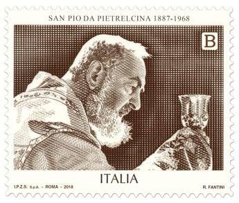 Padre Pio, un francobollo per i 50 anni dalla morte Padre Pio, un francobollo per i 50 anni dalla morte