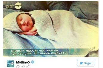 Ecco Ginevra, il primo scatto della figlia della Meloni Ecco Ginevra, il primo scatto della figlia della Meloni