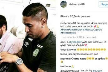Ti amerò per tutte le vite che vivrò, l'ultimo post del capitano Chapecoense Ti amerò per tutte le vite che vivrò, l'ultimo post del capitano Chapecoense