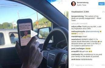 'Sono morto? Macché...', Armstrong e la fake news 'Sono morto? Macché...', Armstrong e la fake news