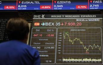 Borse, nuova giornata di passione: Milano perde il 3,94% Borse, nuova giornata di passione: Milano perde il 3,94%