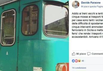 Addio ai treni vecchi e lenti in Sicilia, l'annuncio di Faraone su Facebook Addio ai treni vecchi e lenti in Sicilia, l'annuncio di Faraone su Facebook