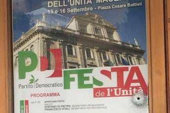 Macerata, colpita anche sede Pd Macerata, colpita anche sede Pd