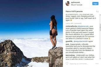 Nuda sul vulcano sacro, modella neozelandese fa infuriare Maori - #JayleneCook #Taranaki