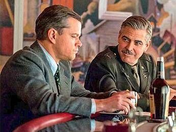 I 'Monuments Men' a Milano, Clooney con Damon in visita al Cenacolo I 'Monuments Men' a Milano, Clooney con Damon in visita al Cenacolo