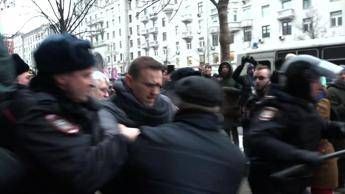 Navalny arrestato mentre va a corteo anti-Putin Navalny arrestato mentre va a corteo anti-Putin