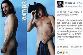 Povia nudo su Fb per risvegliare i ritardati: scoppia la polemica Povia nudo su Fb per risvegliare i ritardati: scoppia la polemica