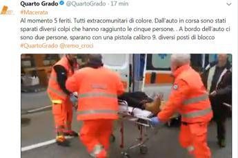 Sparatoria a Macerata, le prime immagini Sparatoria a Macerata, le prime immagini