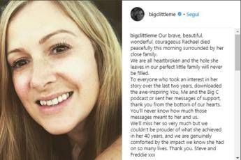 Rachel è morta, due giorni fa il post più commovente Rachel è morta, due giorni fa il post più commovente