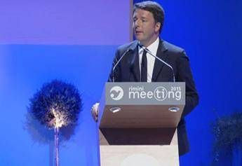 Renzi al Meeting Cl: Italia impantanata da rissa ideologica permanente Renzi al Meeting Cl: Italia impantanata da rissa ideologica permanente