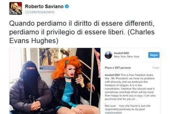 New York, la drag queen e la donna con il niqab nella metro: lo scatto è virale New York, la drag queen e la donna con il niqab nella metro: lo scatto è virale