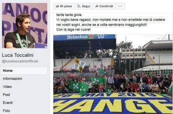 Striscione giovani leghisti a Gp Monza Striscione giovani leghisti a Gp Monza
