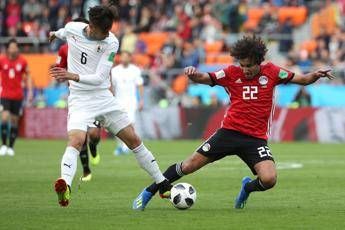 Uruguay beffa Egitto al 90' Uruguay beffa Egitto al 90'