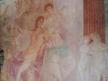  <p>'Adone Ferito', affresco nell'omonima Domus di Pompei </p>  