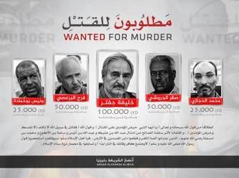 Libia: da Ansar al-Sharia taglia da 70.000 euro su generale Haftar Libia: da Ansar al-Sharia taglia da 70.000 euro su generale Haftar