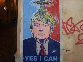 Street Art, a Trastevere esplode Donald Trump Street Art, a Trastevere esplode Donald Trump