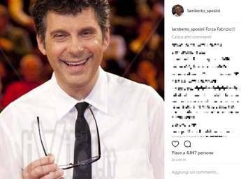 'Forza Fabrizio', Lamberto Sposini incoraggia Frizzi 'Forza Fabrizio', Lamberto Sposini incoraggia Frizzi